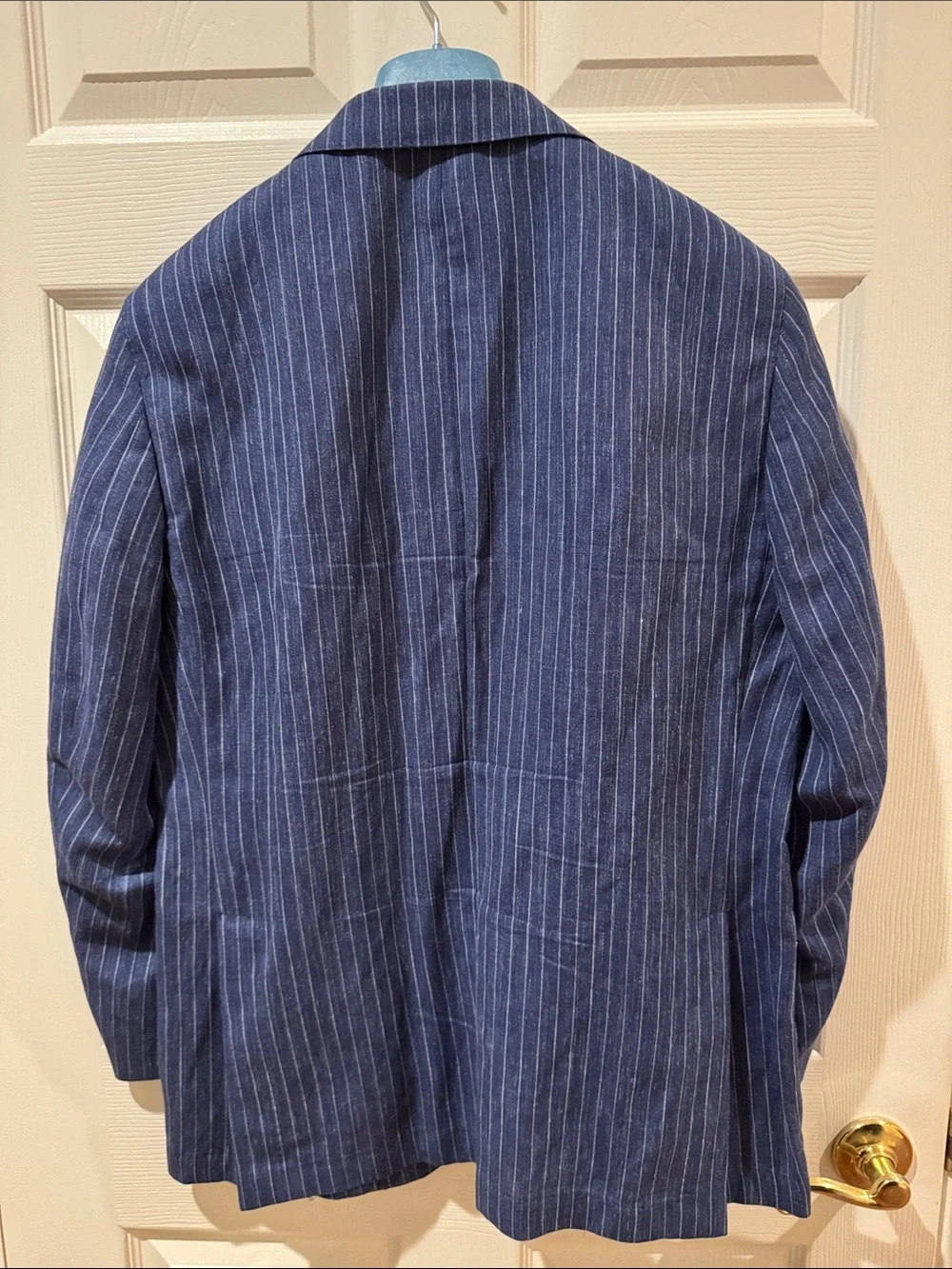Peter Millar Crown Crafted Blue Stripe Linen Blazer